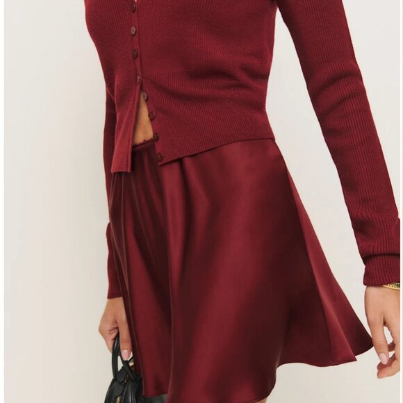 Reformation Brandy Satin Skirt - Picture 2 of 5